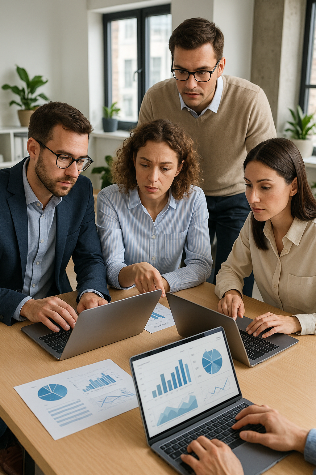 Consultants Analyzing Data
