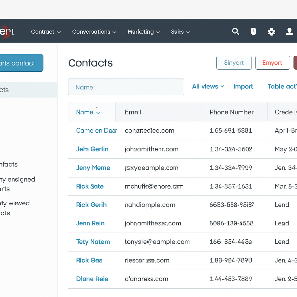 HubSpot CRM Interface