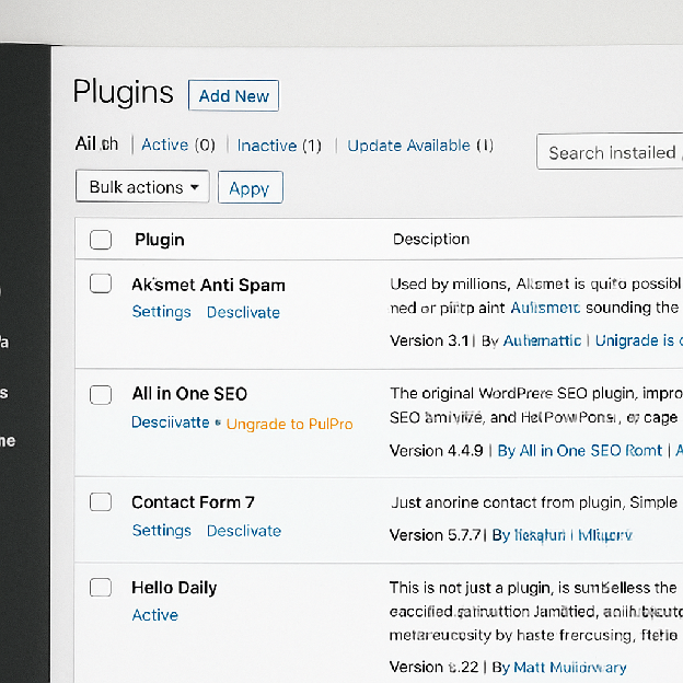 WordPress plugin dashboard screenshot