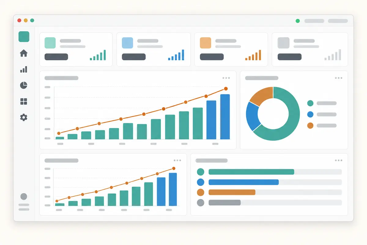 revenue live dashboard showing the same charts as the workbook and presentation